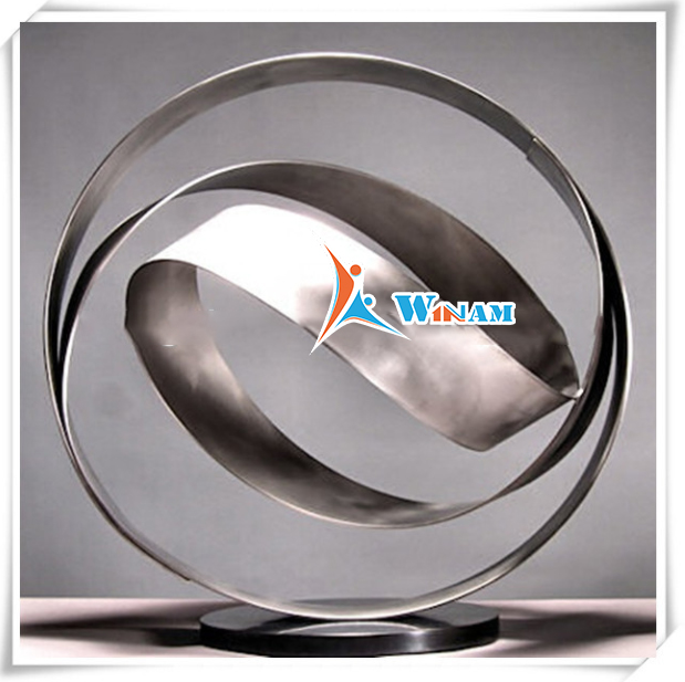 Wrought Modern Abstract Sphere Stainless Steel Sculpture