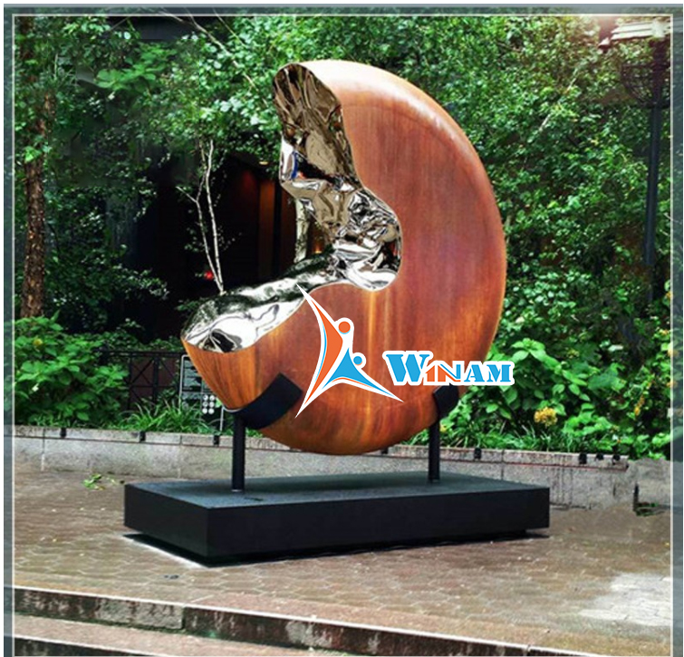 Popular Art Design garden ornament corten steel sculpture