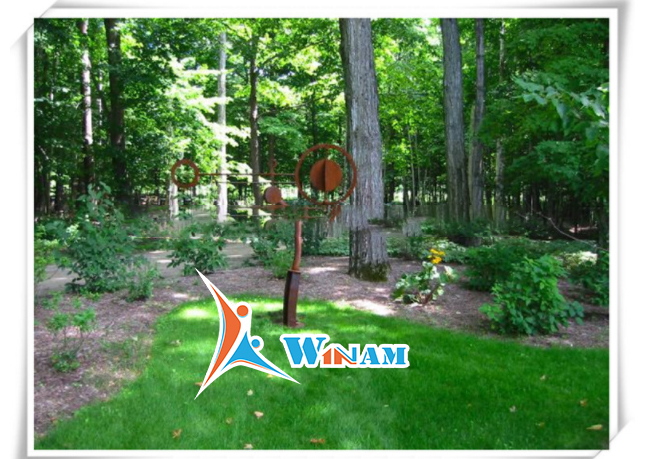 Art magnetic corten steel garden sculpture