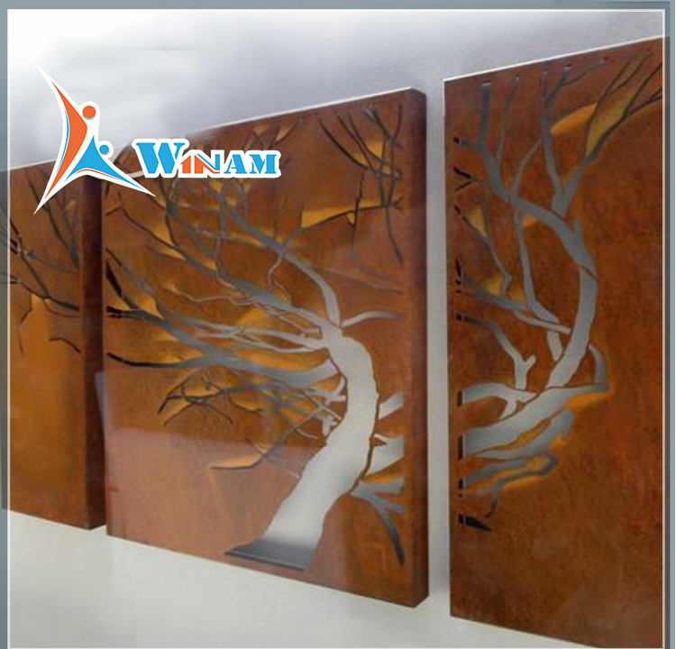 Excellent Metal Corten Steel Tree Wall Art Gallery Decor