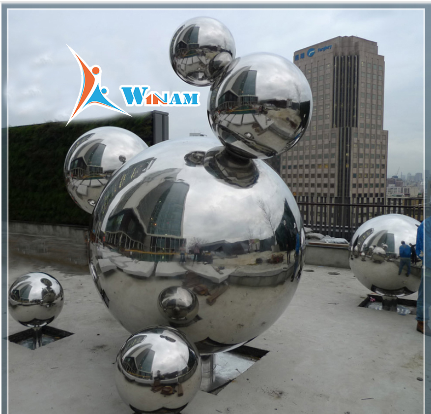 Stainless steel decorative large garden balls