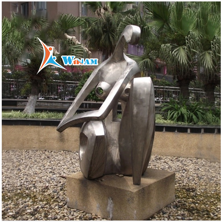 Modern art life size metal abstract human sculpture