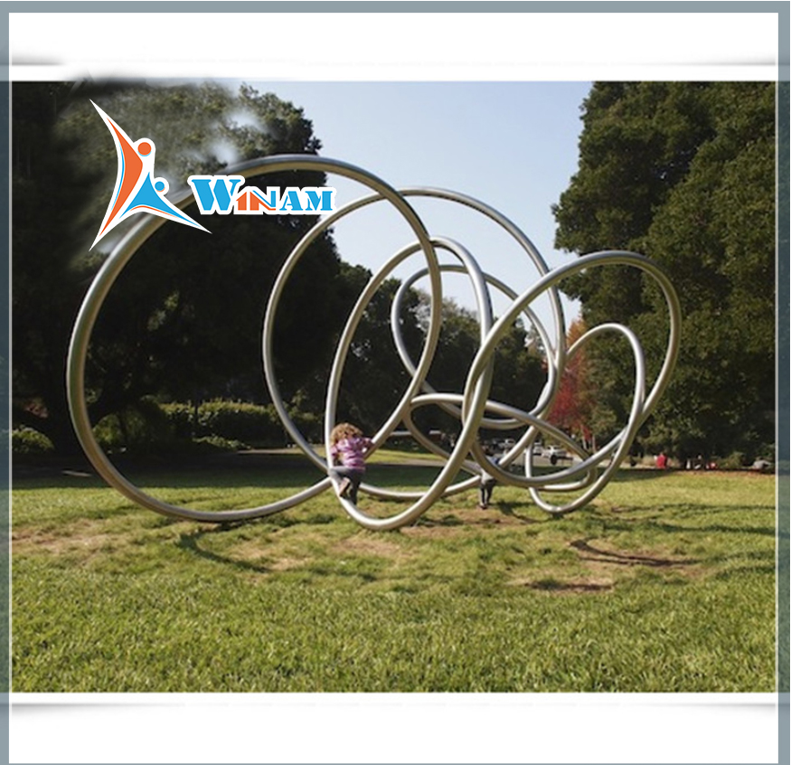 Stainless Steel Garden Modern Pipe Sculpture