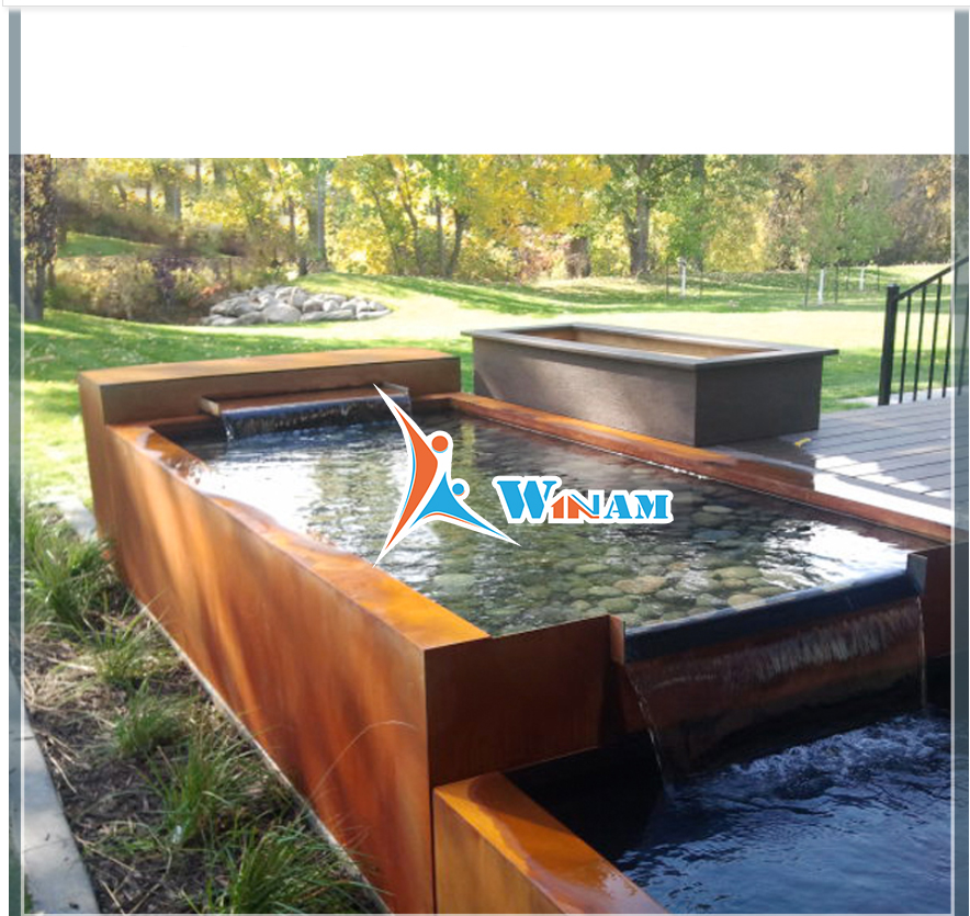 Hot sale corten steel indoor water fountain
