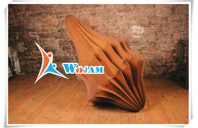 Great artwork pine cone corten steel city sculpture