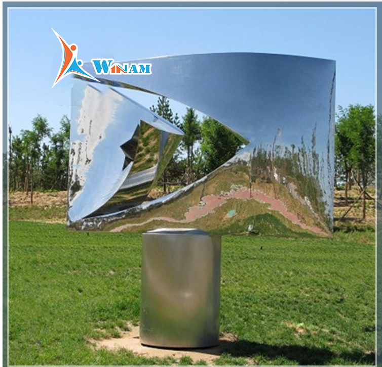 Stainless steel garden art decorative african sculpture