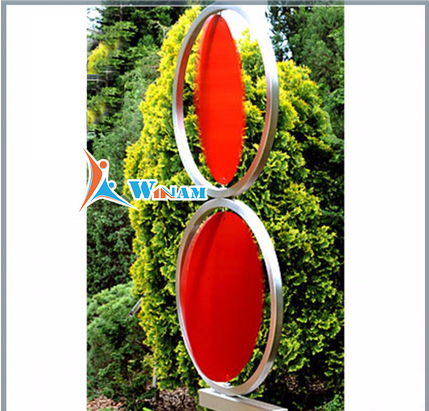 Stainless steel kinetic sculpture for garden decoration
