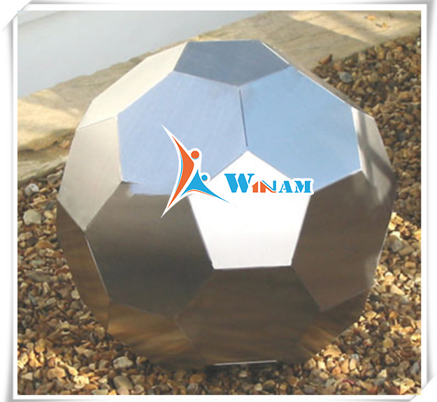 Sport Souvenir Stainless Steel Football Sculpture