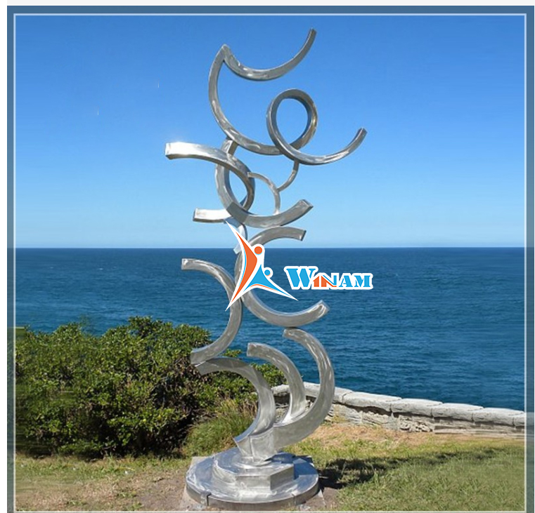 New Product Beach Decoration Stainless Steel Sculpture