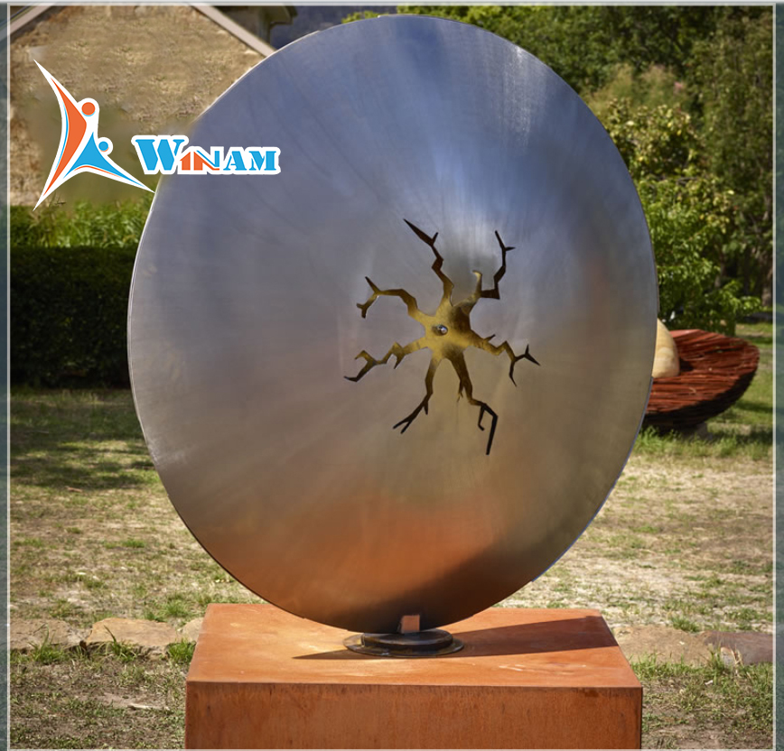 Contemporary art outdoor stainless steel custom made sculpture