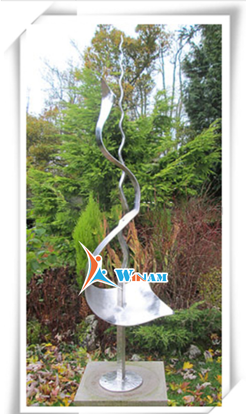 Garden polished stainless steel sword statue