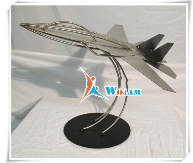 Art work airplane stainless steel sculpture for decor