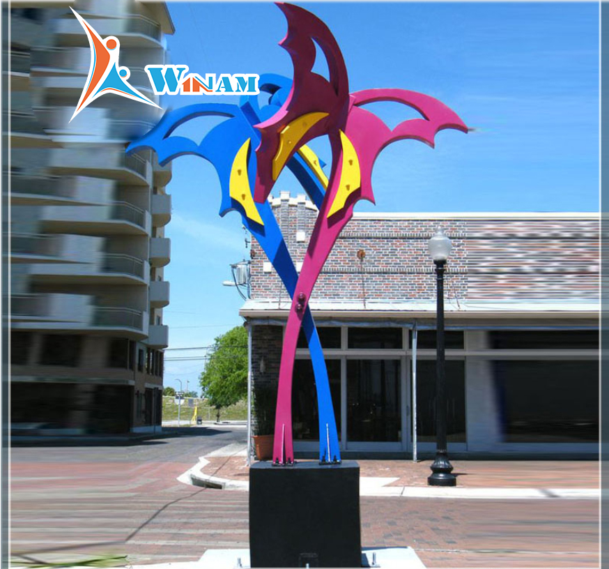 Large Outdoor Colorful Stainless Steel Garden Statue