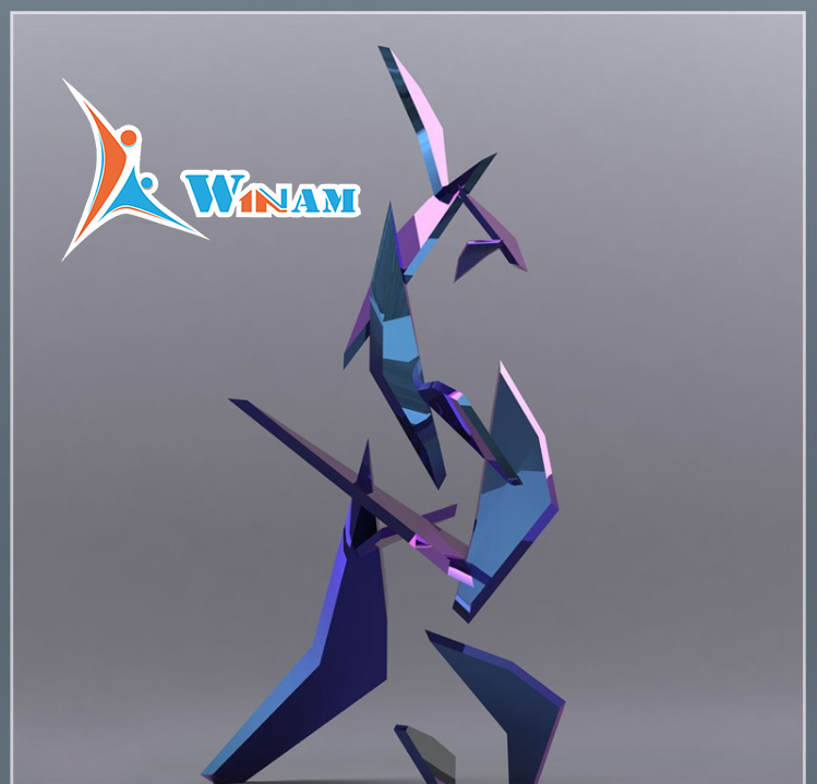 2017 stainless steel art popular interior design sculpture