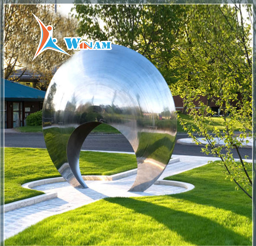 Hot Sale Mirror Polishing Stainless Steel Outdoor Sculptures For Sale
