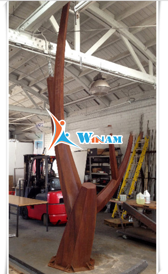 Garden decorative tree shape corten steel sculpture