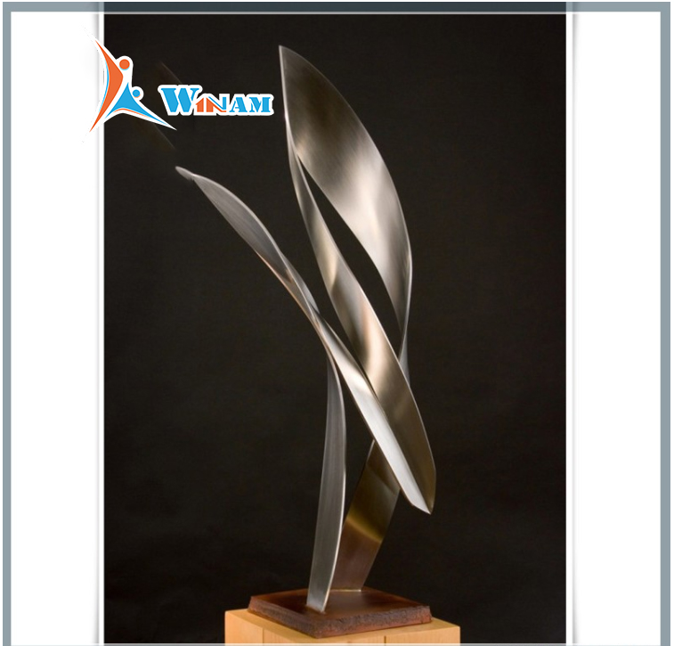 Silver Abstract Table Decor Stainless Steel Sculpture