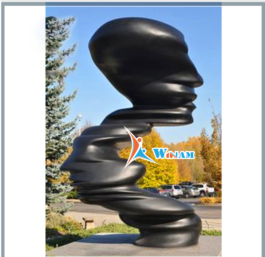 Large modern metal public abstract art sculpture