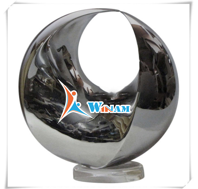 Modern eye stainless steel sculpture outdoor