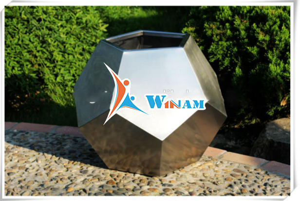 Standing Garden Decoration Stainless Steel Flower Pot