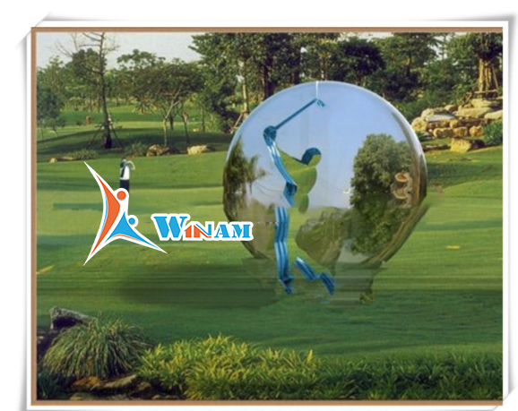 Oriental feature outdoor decoration stainless steel golf statue