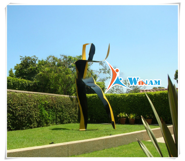 Garden Decoration Figure Sports Stainless Steel Sculpture