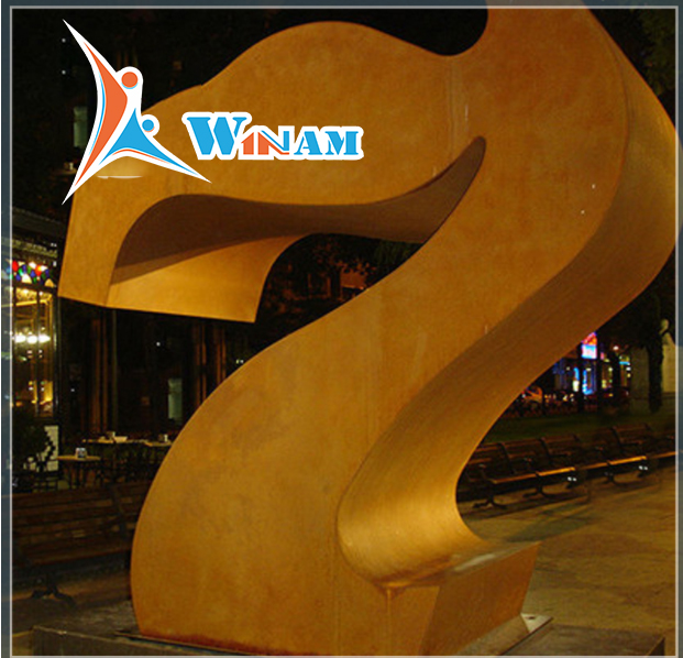 Large Size Number Seven Corten Steel Sculpture