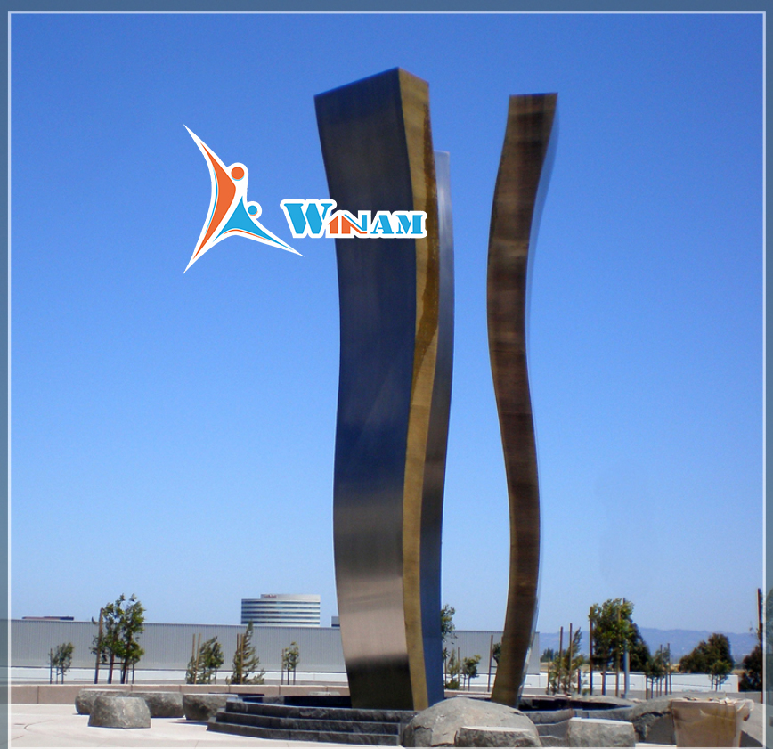 New Designs Arabia Public Art Stainless Steel Abstract Matt Sculpture