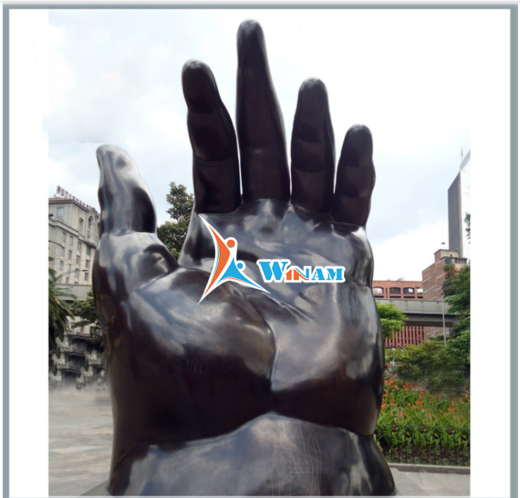 Modern Garden Big Hand Bronze Art Work Statue