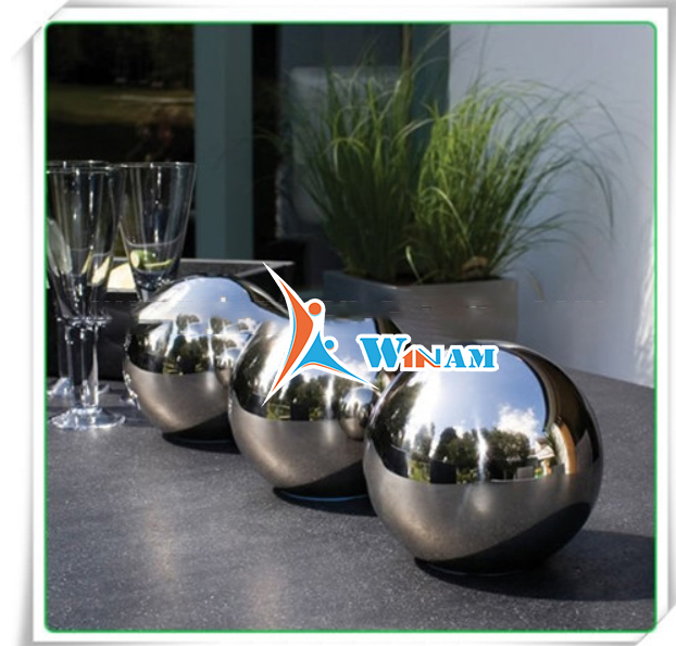 Contemporary Ball Decoration Stainless Steel Sphere Sculpture