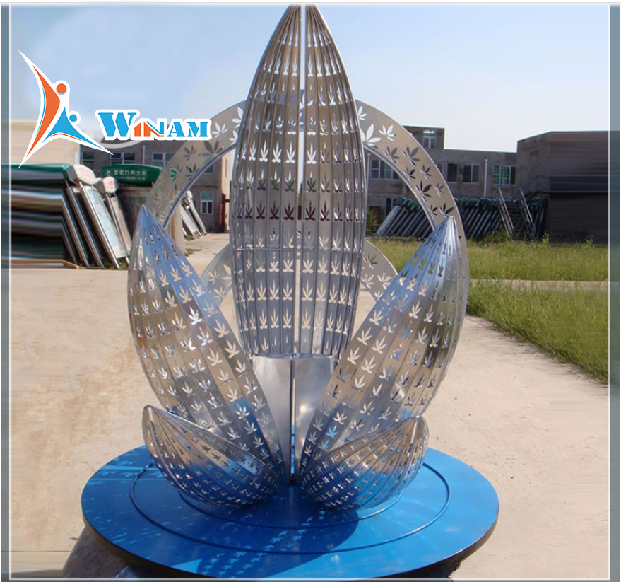 Modern stainless steel metal garden art sculpture