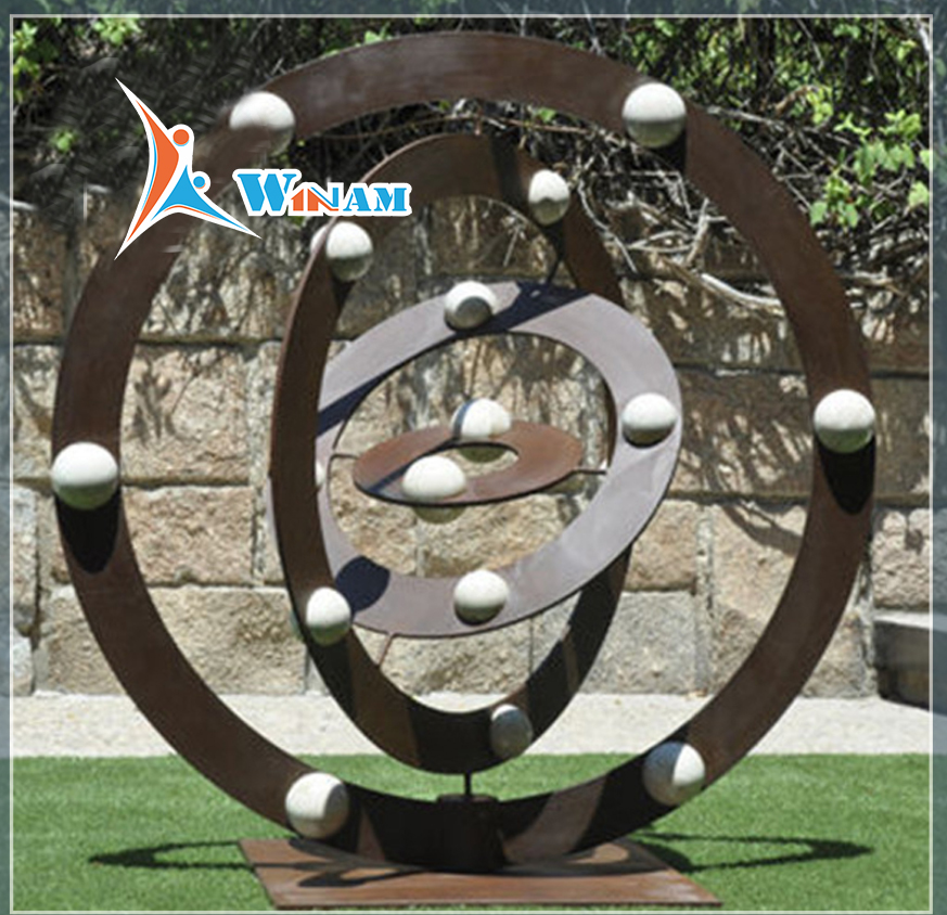 Large corten steel outdoor garden sculptures for sale