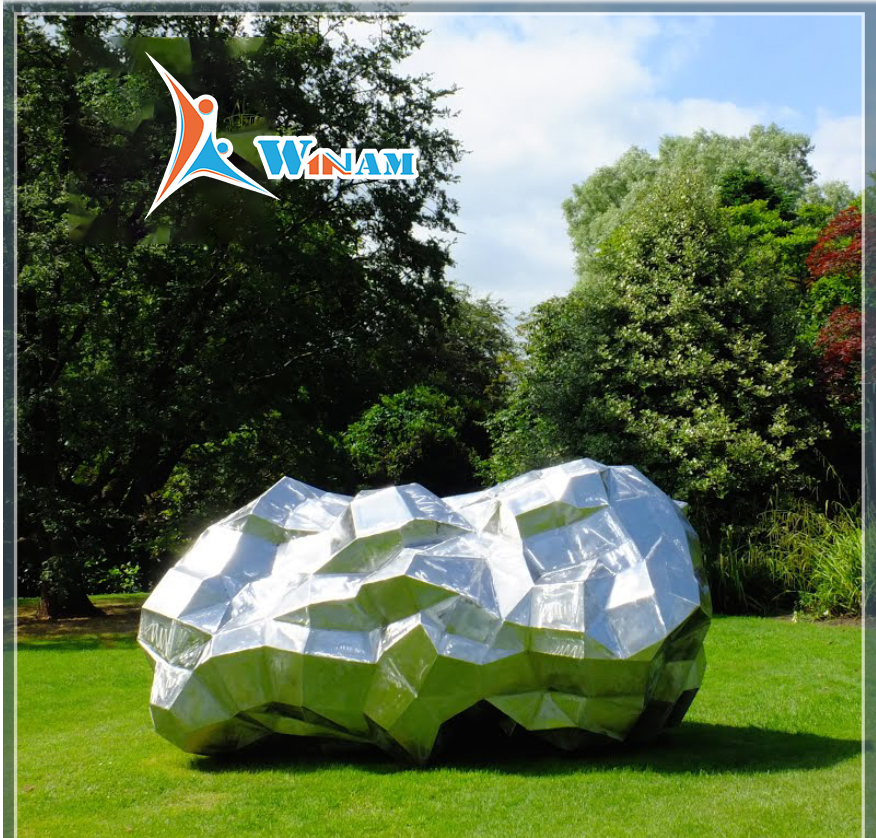 Contemporary park decoration steel irregular outdoor sculpture