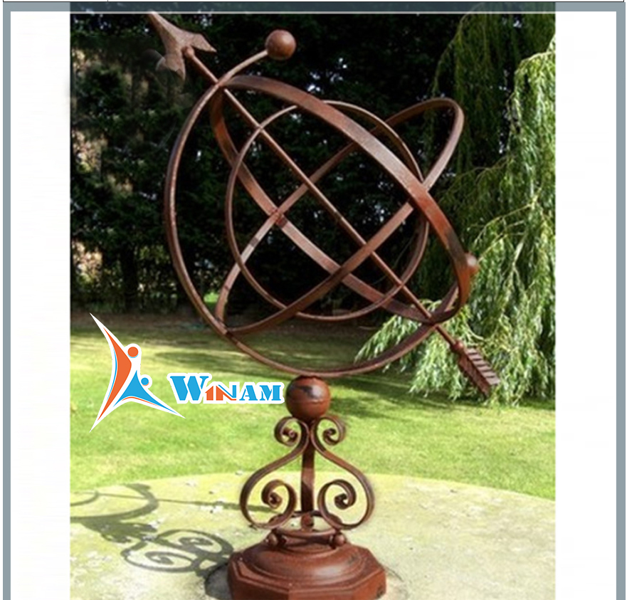 High Quality Bronze Metal Globe Sculpture For Garden Decoration
