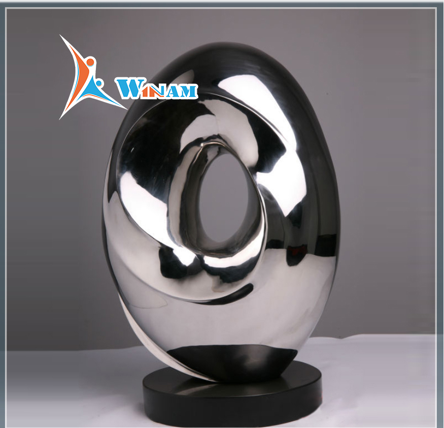 Modern stainless steel abstract design sculpture interior decoration
