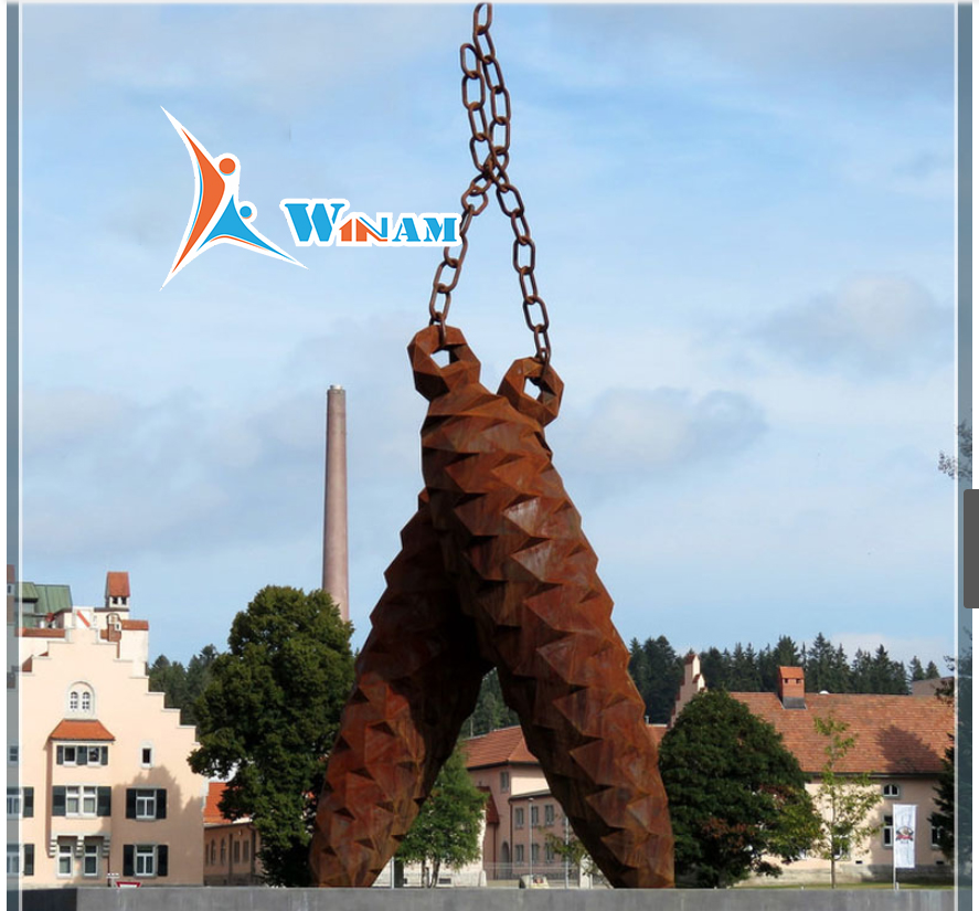 Contemporary art garden coter steel sculpture