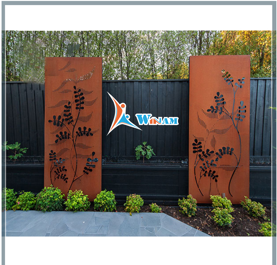 Rusty art custom size outdoor metal tree sculpture