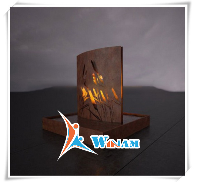 Modern best selling carved irregular book corten steel home decor