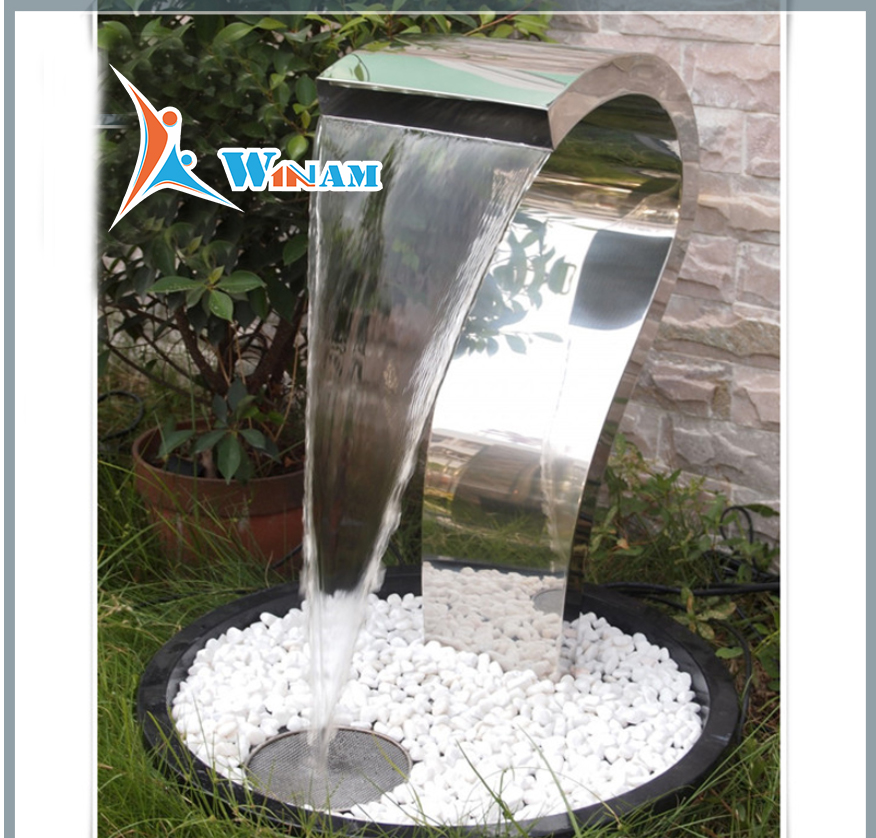 Stainless Steel Water Fountain Garden Waterfall