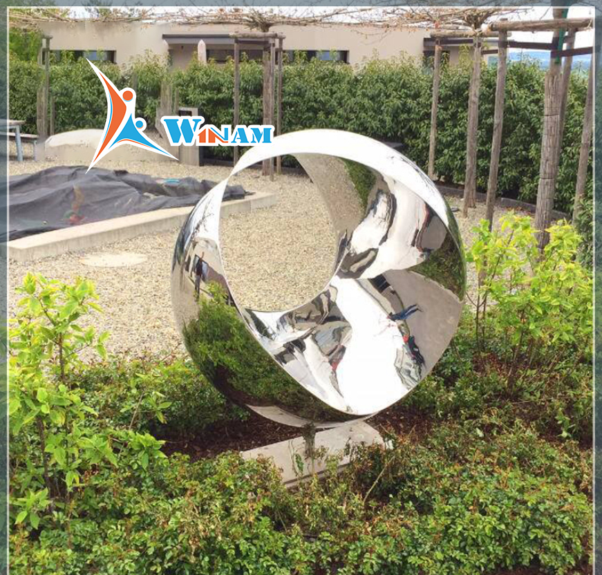 Stainless Steel Garden Eye Modern Abstract Sculpture