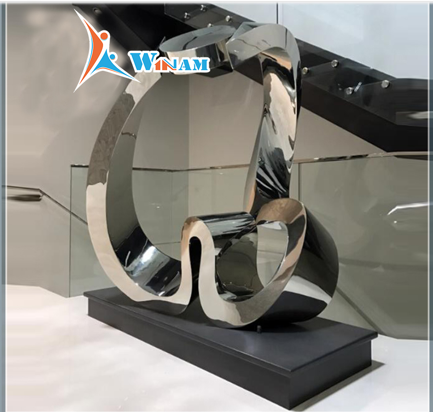 Modern garden stainless steel contemporary abstract sculpture