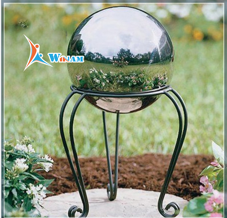 Contemporary garden large stainless steel decorative balls