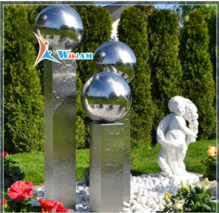 Modern Design Outdoor Polished Stainless Steel Water Fountain