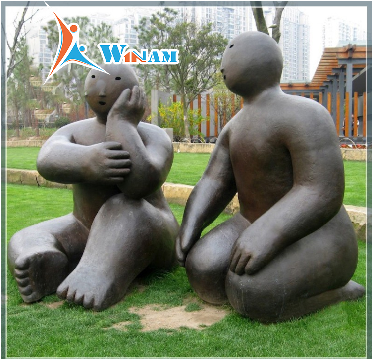 Children metal sculpture