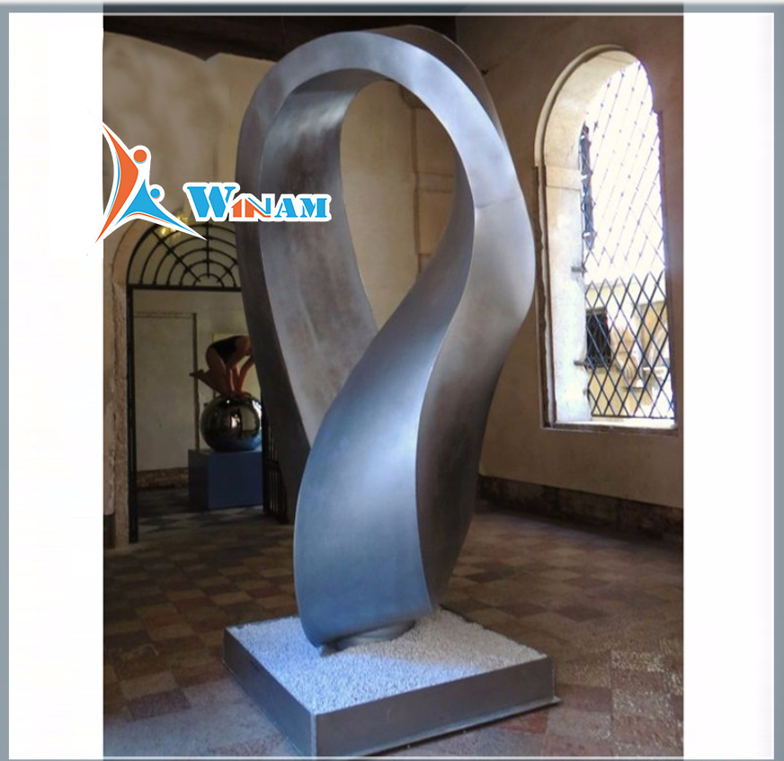 Contemporary stainless steel large indoor sculptures
