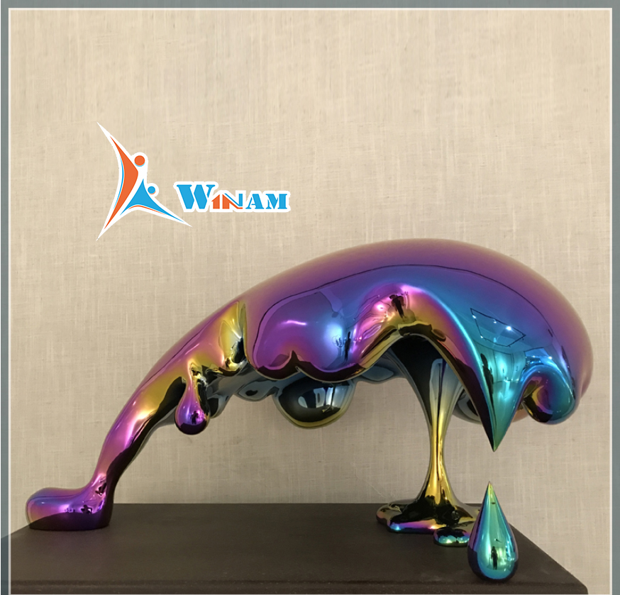 Stainless steel sculpture plating titanium egyptian statues