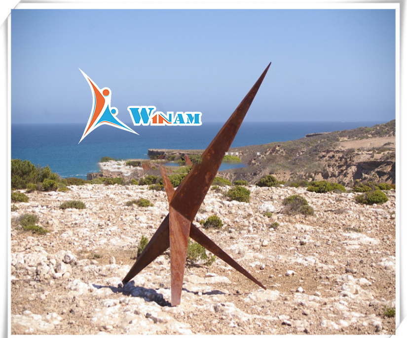 Corten steel Star Sculpture for Beach