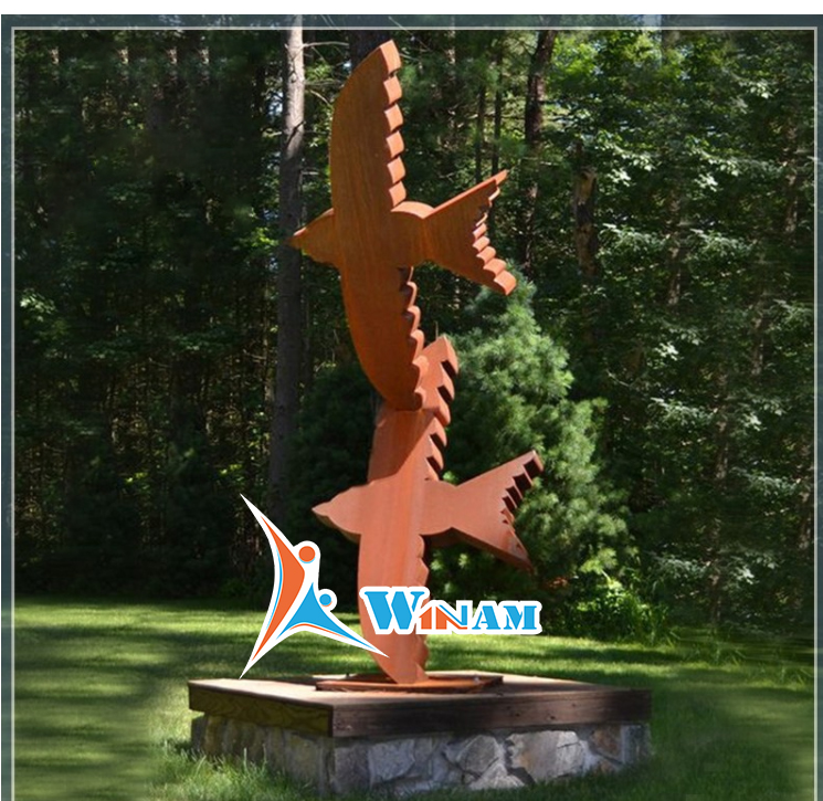 Unique Design Corten Steel Eagle Sculpture