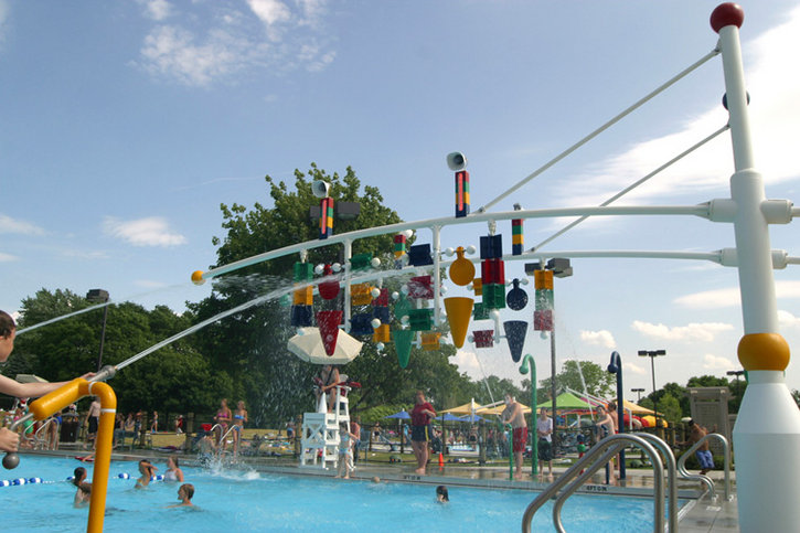 Bộ phun nước của hồ bơi Flick Park, Glenview