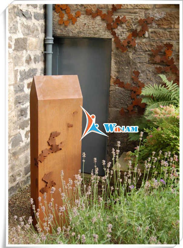 Contemporary metal beautiful art corten steel sculpture